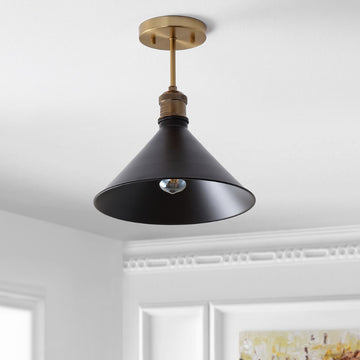 Nick 11" Metal LED Semi Flush Mount - JONATHAN Y